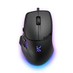 Kreo Hawk Gaming Mouse with Programmable Buttons & RGB Lighting | Top Pixart Sensor | Adjustable DPI with 1.5m Long Braided Cable and Optical Sensor | Lightweight & Durable (Hawk- Black)