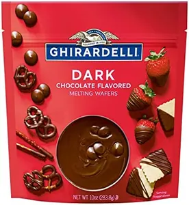 GHIRARDELLI Dark Chocolate Flavored Melting Wafers, 10 OZ Bag (6 Pack)