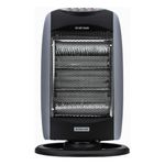 STATUS 1200W Halogen Heater, Three Heat Settings with Oscillation, Tip Over and Overheat Protection, Instant Infrared Indoor Appliance, Black and Grey (HH-1200W1PKB)
