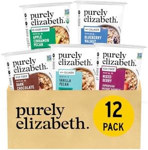 Purely Elizabeth Best Sellers Variety Pack Superfood Oatmeal Cups, Great for Overnight Oats, Gluten-Free, 2 Ounce (Pack of 12)