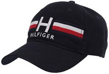 Tommy Hilfiger Men's Cotton Ira Adjustable Baseball Cap, Sky Captain, One Size