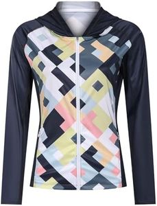 Hooded Sun Protection Workout Shirts for Women Long Sleeve Thumb Hole Breathable Lightweight Thin Jacket XL