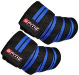 FITIZ Elbow Wraps for Weight Lifting (Blue)