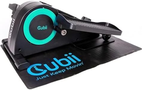 Cubii JR2, Under Desk Elliptical, Bike Pedal Exerciser, with LCD Fitness Tracker Screen, Adjustable Resistance, Work from Home Fitness, Elliptical with Workout Accessories, Aqua