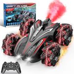 Dislocati Boys Toys Age 6-12, Rotate 360° Drift Spray Rc Car for Kids Birthday Gifts for 6-12 Year Old Boys Girls Toys Cars with Music Light Kids Remote Control Cars Kids Toys Age 5 6 7 8 9 Red