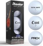 Shanker Golf Balls - Rude Branded Horrible Balls - Funny Joke Gift for Golfers (Sleeve of 3, Novelty, Playing Quality) - 2nd Edition