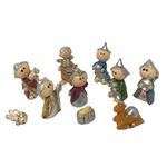 BANBERRY DESIGNS Set of 10 Nativity Christmas Figures, Festive Holiday Decorations