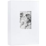 Benjia Photo Album 300 Pockets 6x4 Photos, Extra Large Size Leather Cover Slip in Wedding Family Photo Albums that Holds 300 6x4" / 10x15cm Photos Pictures White