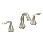 Moen T6420BN EVA Two-Handle High-Arc 8-Inch Widespread Bathroom Faucet, Valve Required, Brushed Nickel