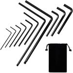 Hinfudor 11 Pieces Guitar Allen Wrench Set Including 4mm & 5mm Lengthened Ball End Truss Rod Wrench, for Most Guitar & Bass Neck Truss Rod Bridge Nut Locking Screw Adjustment