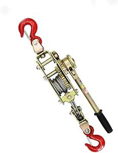 2/3/4 Ton Come-Along Cable Puller Hand Winch with Double Hook, Power Puller with Cable Rope, Manual Winch Cable Puller for Vehicle Rescue, Automotive Hoist Cable Puller 1.3m/1.5m