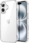 JGD PRODUCTS for iPhone 16 Plus Premium Transparent Hybrid Soft Slim Dust Proof Back Case Cover with Camera Protection