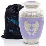 Angel Wings Purple Urns for Ashes Adult Male. Cremation urns for Human Ashes Adult Female. Decorative urn by Restaall