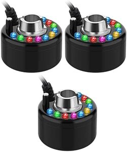 3 Pcs Halloween Mist Maker Fogger Small Ultrasonic Fog Machine Fountain Mister Fogger Water Garden Pond Foggers Air Humidifier with 12 LED Light Flashes for Halloween (Black)