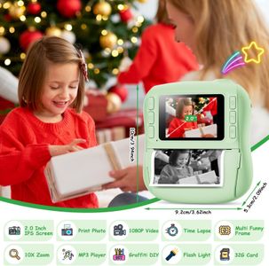 Hangrui Kids Instant Print Camera – Green