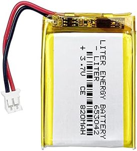 Liter 3.7V 820mAh 653042 Lipo Battery Rechargeable Lithium Polymer ion Battery Pack with JST 2.0mm Connector
