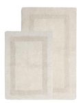 Haus Reversible Cotton Bath Rugs |Area Rugs for Spa, Vanity Shower, Bathrooms, Kitchen, Bedroom |Water Absorbent Linens |100% Cotton | Pack of 2