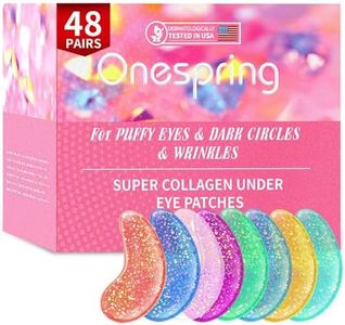 Onespring Eye Masks (48 Pairs) - Face Masks Skincare, Undereye Patches for Puffy Eyes, Dark Circles, Wrinkles, Collagen Eye Gels for Bridesmaid - Gifts for Women, Bachelorette Party Favors