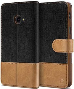 BEZ Funda Xcover 4, Funda Xcover 4S, Carcasa para Samsung Xcover 4 4S Libro de Cuero con Tapas y Cartera, Cover Protectora con Ranura para Tarjetas y Billetera, Cierre Magnético, Negro