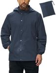 COOFANDY Mens Rain Jackets Waterproof with Hood Hunting Rain Gear Packable Travel Rain Jackets