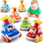 ALASOU 6 PCS Animal Car Toys for 1 2 Year Old Boy|Baby Toys 12-18 Months|1 2 Year Old Boy Birthday Gifts for Infant Kids|Cars for Toddlers 1-3