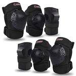 Adult & Kids Knee Pads Elbow Pads Wrist Guards Protective Gear Set for Skateboarding, Skating, Inline Skating, Roller Skating, Scooter, BMX Biking Cycling and Outdoor Extreme Multi-Sports