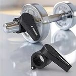 Navaris Barbell Clamps 25mm - Weight Bar Gym Clips - Perfect for Weightlifting & Home Gym Use - Set of 2 with Fast Release and Secure Lock Feature