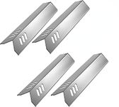 Boloda Grill Heat Plates Shield, Burner Covers Flame Tamer, 15" Stainless Steel BBQ Gas Grill Replacement Parts for Dyna-Glo DGF510SBP, Backyard BY13-101-001-13, Uniflame GBC1059WB, BHG Models, 4-Pack