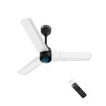 atomberg Renesa 900mm BLDC Ceiling Fan with Remote Control | BEE 5 star Rated Energy Efficient Ceiling Fan | High Air Delivery with LED Indicators | 2+1 Year Warranty (White & Black)