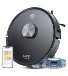 ILIFE A20 Pro Robot Vacuum Cleaner & Mopping,6500Pa Strong Suction,Advanced LiDAR Navigation,Customized Cleaning Upto 4500sft,5200mAh,WiFi App,Alexa,GH,Ideal for Cats,Dogs Hair