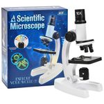 Microscope for Kids, 300X-1200X Kids Beginner Microscope, STEM & Science Toy, LED Light, Science Kits Experiments Toys for Kids Age 6+ Birthday Gift