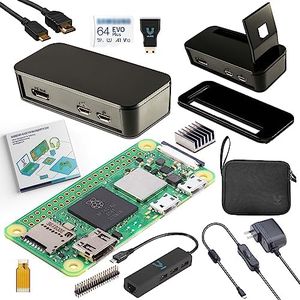 Vilros Raspberry Pi Zero 2 W MAX Kit with Multi Purpose ABS Case -Incudes Pi Zero 2 W Board, Multi Use Case, Preloaded SD Card, Power Supply, HDMI Cable, USB & Ethernet Hub and More (Black Case)