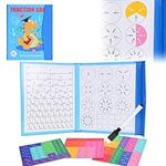 Magnetic Fraction Educational Puzzle, Magnetic Score Disk Demonstrator & Magnetic Fraction Tiles, Fractions Resources for Children (A)