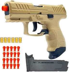 Dreamplay Shell Ejecting Toy Gun, VP9 Realistic Automatic Pull Back Action Shooting Games Education Model Toy for Kids Gifts