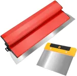 Drywall Skimming Blade 16” + 6” Scraper Tool Set - Stainless Blade, Ergonomic Z Handle, Multi-Use Trowel Set - Ideal for Skim Coating, Tiling, Cement, Spackling, DIY Drywall Repair