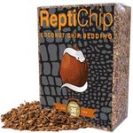 ReptiChip Loose Coconut Chip Bedding for Reptiles 36 Quart Coco Husk Substrate for Ball Pythons, Boas, Snakes, Tortoises, Geckos, Frogs, or Lizard Terrarium, Tanks