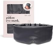 Kitsch Satin Sleep Mask - Eye Mask for Sleeping | Softer than Silk Eye Sleeping Mask | Satin Blindfold & Sleep Masks for Women | Eyemask & Eye Cover for Sleeping | Sleep Eye Masks for Women (Charcoal)