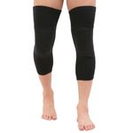 WARMLINE Knitted Stretchable Knee Pad with Fur for Men and Women for Knee Support (HB0-0A20 black)