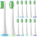 Aoxgao Replacement Heads Compatible with Phillips Sonicare Electric Toothbrush, 12 Pack Replacement Brush Head for Philips Sonicare 2100 3100 4100 5100 6100 C1 C2 W3