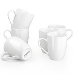 GBHOME Porcelain Coffee Mugs Set, 16 oz Large Coffee Mugs Set of 6 for Dad Mom Women Men, Light Weight Ceramic Coffee Cups for Cappuccino,Latte,Tea,Cocoa, Dishwasher & Microwave Safe, Off White