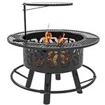 Outsunny 2-in-1 Fire Pit, BBQ Grill