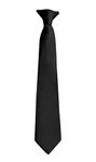 Moda Di Raza Clipon Neckties For Kids | Clip On Ties For Boy Toddler Formal Wedding School Uniform Graduation, Black, 11"