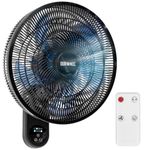 Duronic FN42 BK Wall Mounted Fan with Remote Control 52.8dB Quiet 16" Cooling Fan with 3 Speed Settings, 60° Oscillation, 7.5H Timer for Home, Office, Bedroom & Kitchen Black