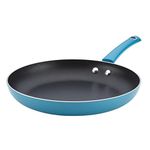 Rachael Ray Cityscapes Nonstick Frying Pan/Skillet, 12 Inch - Turquoise Blue