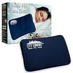 Rechargeable Electric Hot Water Bottle Heat Pad 6 Hour Warmth Temperature Control Detachable Lead Cosy Bed Warmer Hand Warmer Pouch Gifts (Navy)