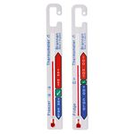 Fridge Freezer Thermometer Twin Vertical Pack Refrigerator Thermometers