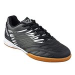 Vizari Men's 'Valencia' in Indoor Soccer/Futsal Shoes for Indoor and Flat Surfaces, Black/White, 7