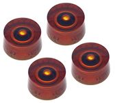 Vintage Forge Amber Speed Knobs Compatible with Gibson Les Paul SG Electric Guitar (Set of 4) Fits 24 Fine-Spline USA (Imperial) Split Shaft Pots Recessed RS24US-AM4