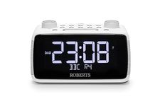 Roberts ORTUS4 FM/DAB/DAB+ Digital Radio with Bluetooth, Alarms and Over-Sized Display, White