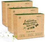 Poesie Laundry Detergent Sheets 3 Pack 480 Sheets 240 Loads Laundry Detergent for Travel Home Save Space Portable Laundry Strips Hypoallergenic Concentrated Soap Washing HE Fresh Scent